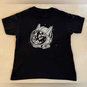 Space Cat Astro Cat Astronaut Cat Adventure Cat Cool Cat Unisex Black T-Shirt